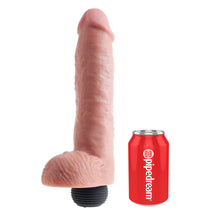 Load image into Gallery viewer, 11 Inch Squirting Cock With Balls - King Cock- Flesh Coloured
