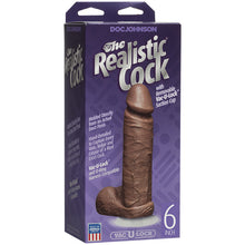 Load image into Gallery viewer, The Realistic Cock 6 Inch Dildo Flesh Brown
