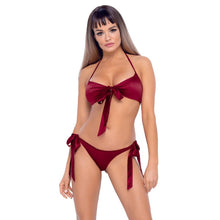 Load image into Gallery viewer, Cottelli Tie Up Bra And Briefs Set Red
