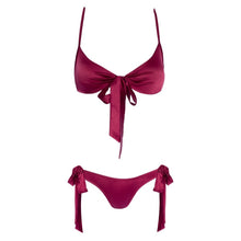 Load image into Gallery viewer, Cottelli Tie Up Bra And Briefs Set Red
