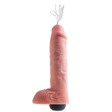 Load image into Gallery viewer, 11 Inch Squirting Cock With Balls - King Cock- Flesh Coloured
