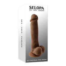 Load image into Gallery viewer, Selopa 6.5 Inch - Natural Feel Dildo - Flesh Brown Coloured
